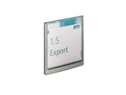 Informačná tabuľka, 149x148,5 mm, DURABLE "CLICK SIGN", sivá