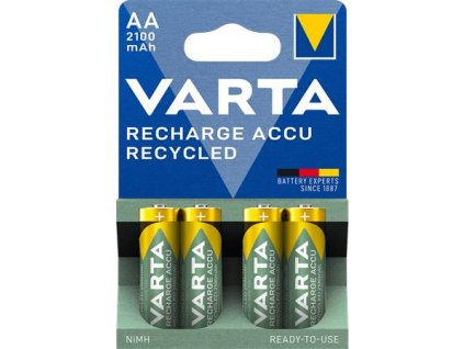 Nabíjateľná batéria, AA, tužková, recyklovaná, 4x2100 mAh, VARTA