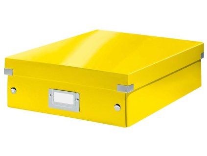 Škatuľa, organizačná, rozmer M, LEITZ "Click&Store", žltá