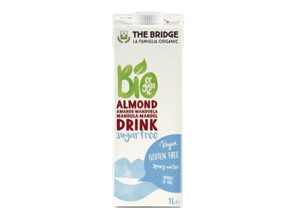 Mandľové mlieko, bez cukru, bio, 1 l, THE BRIDGE