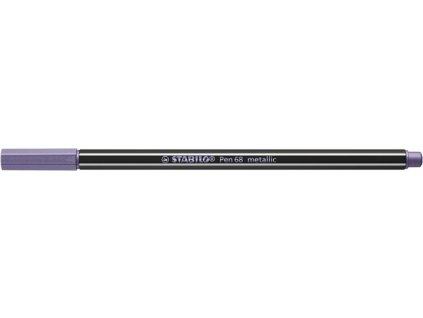 Popisovač, 1,4 mm, STABILO "Pen 68 metallic", metalická fialová