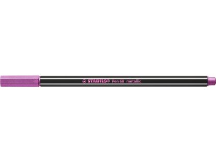 Popisovač, 1,4 mm, STABILO "Pen 68 metallic", metalická ružová