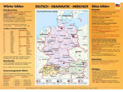 Študentská pomôcka, obojstranná, A3, STIEFEL "Wörter- und Sätze bilden/Wortarten"