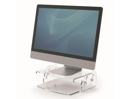 Stojan na monitory, nastaviteľný, FELLOWES "Clarity™, priesvitná