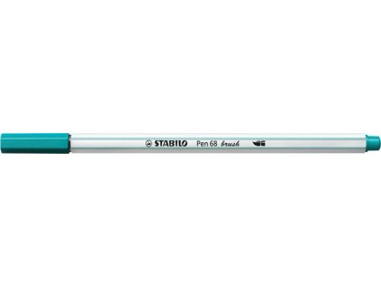 Vláknová fixka, STABILO "Pen 68 brush", tyrkysová