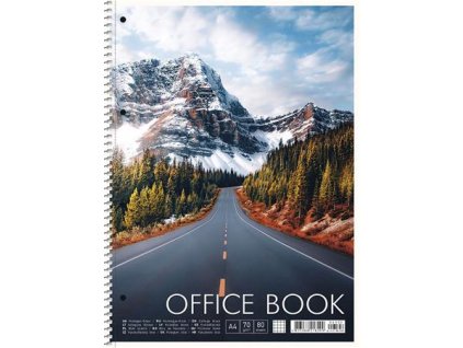 Špirálový zošit, A4+, štvorčekový, 80 listov, SHKOLYARYK "Office book", mix