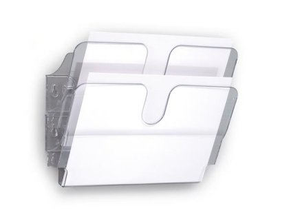 Stojan na prospekty, nástenný, ležiaci, A4, DURABLE "FLEXIPLUS 2", priehľadná
