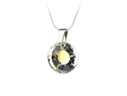 Retiazka, tvar slnka, s biely dúhovým SWAROVSKI® krištáľom, 19mm, ART CRYSTELLA®