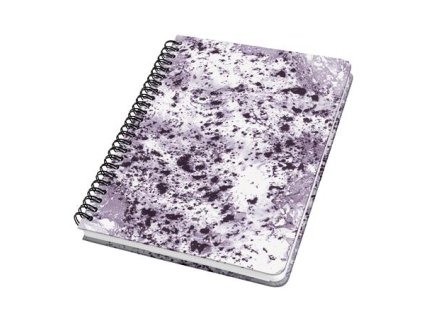 Špirálový zošit, 162x215 mm, bodkovaný, 60 listov, tvrdá obálka, SIGEL "Jolie", Violet Marble