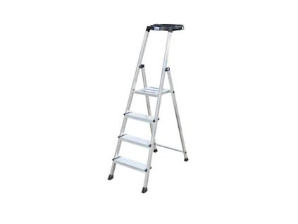 Rebrík, 4-stupňový, hliníkový, Multigrip-system, KRAUSE "Secury"