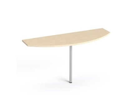 Nadstavec ku stolu, zakrivený, noha zo sivého kovu,, 45x140cm, MAYAH  "Freedom SV-49", javor