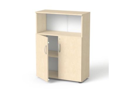 Skriňa, 3-dielna, vysoká, kombinovaná, s policami, MAYAH "Freedom SV-09", javor