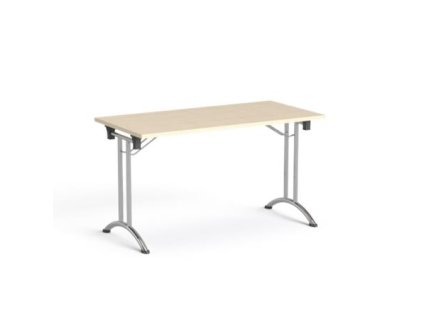 Rozkladací konferečný stolík, skladacie kovové nohy, 130x65cm, MAYAH "Freedom SV-93", javor