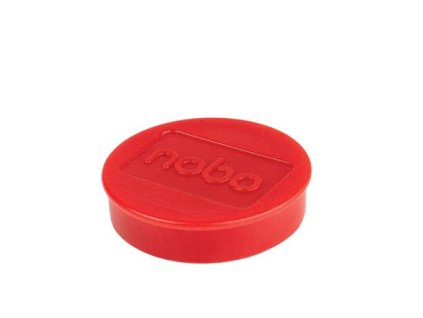 Magnetka, silná, 38mm, 10ks, NOBO, červená