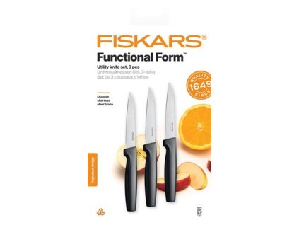 Set univerzálnych nožov, 11 cm, FISKARS "Functional Form", čierna