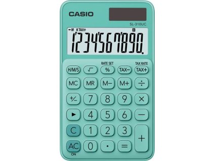 Vrecková kalkulačka, 10-miestna, CASIO "SL 310", zelená