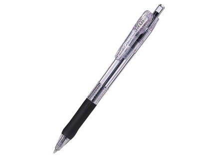 Guľôčkové pero, 0,21 mm, stláčací mechanizmus, ZEBRA "Tapli Clip ECO", čierna