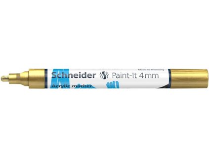 Akrylový popisovač, 4 mm, SCHNEIDER "Paint-It 320", zlatý