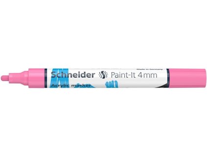 Akrylový popisovač, 4 mm, SCHNEIDER "Paint-It 320", pastelovo ružový