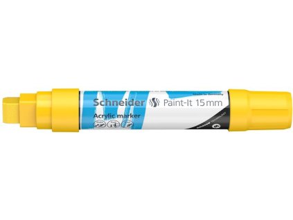 Akrylový popisovač, 15 mm, SCHNEIDER "Paint-It 330", žltý
