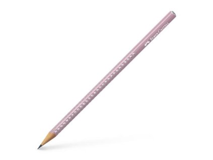 Grafitová ceruzka, B, trojhranná, FABER-CASTELL "Sparkle", perleťovo ružová