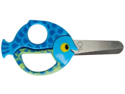Nožnice, detské, 13 cm, FISKARS, ryba