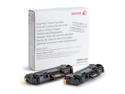 106R04349 Laserový toner pre B205, B210, B215 tlačiarne, XEROX, čierna, 2*3k