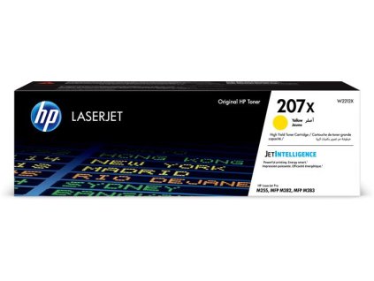 W2212X Laserový toner pre Color LaserJet Pro M182N, M183FW tlačiarne, HP 207X, žltá, 2,45k