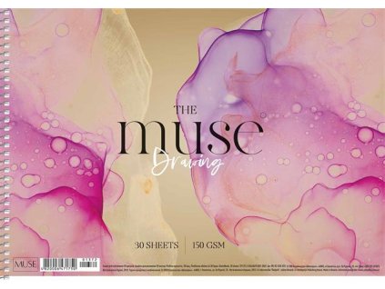 Náčrtník, špirálový, A4, 150 g, 30 listov, SHKOLYARYK "Drawing Muse"