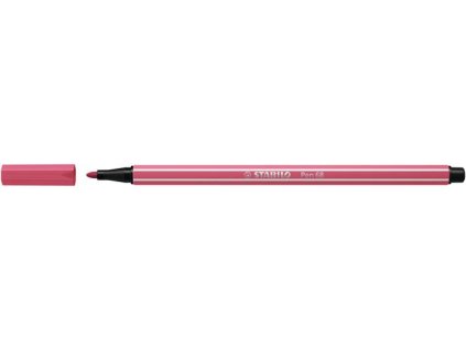 Popisovač, 1 mm, STABILO "Pen 68", jahodovo červený