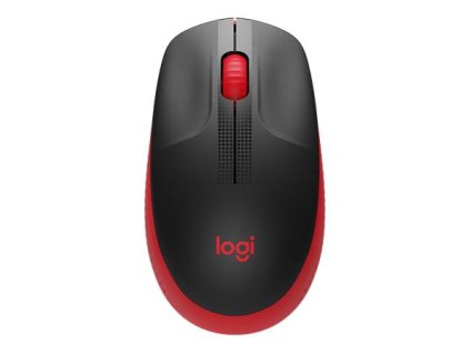Myš, bezdrôtová, optická, USB, LOGITECH, "M190", červená