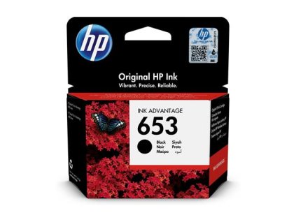 3YM75AE atramentová náplň k DeskJet Plus Ink Advantage 6075 All-in-One tlačiarni, HP 653, čierna, 360 strán