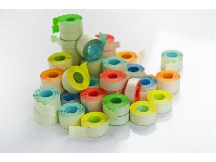 Cenové etikety, 25x16 mm, odstrániteľné, pastelová oranžová