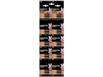 Batéria, AA, tužková, 10x2 ks, DURACELL "Basic"
