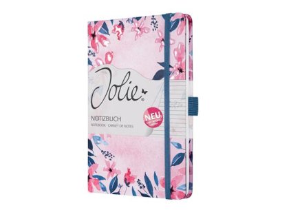 Poznámkový zošit, exkluzívny, 135x203 mm, linajkový, 87 listov, tvrdá obálka, SIGEL "Jolie", Loose Florals Olive