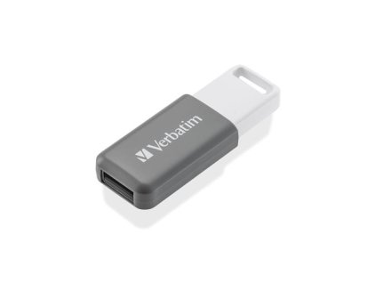 USB kľúč, 128GB, USB 2.0, VERBATIM "Databar", sivý