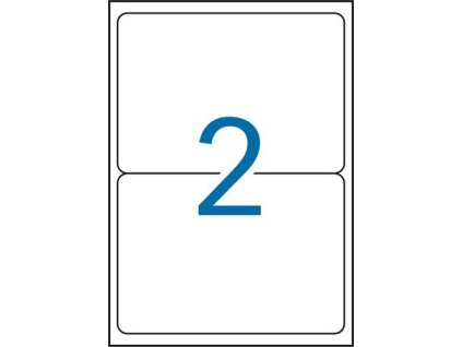 Etikety, 199,6 x 143,5 mm, polyester, odolné voči poveternostným podmienkam, zaoblené rohy, APLI, biele, 40 etikiet/bal