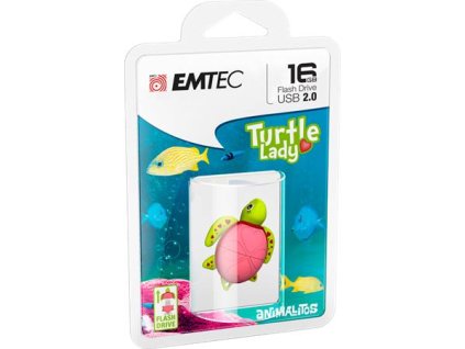 USB kľúč, 16GB, USB 2.0, EMTEC "Lady Turtle"