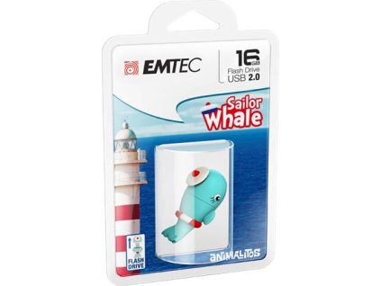 USB kľúč, 16GB, USB 2.0, EMTEC "Whale"