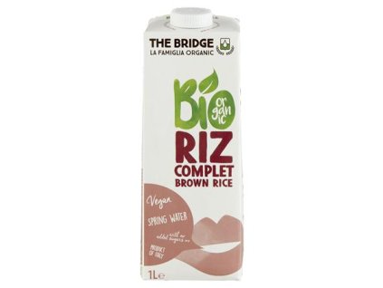 Rastlinný nápoj z hnedej ryže, bio, 1 l, THE BRIDGE