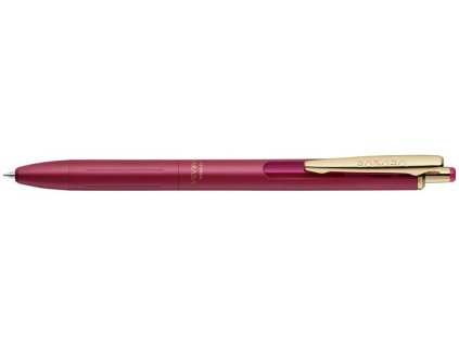 Gélové pero, 0,33 mm, stláčací mechanizmus, telo pera: bordová, ZEBRA "Sarasa Grand", modrá