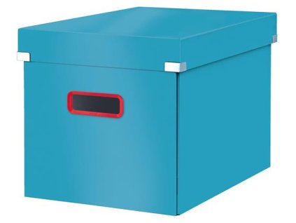 Škatuľa, štvorcová, veľkosť L, LEITZ "Cosy Click&Store", pokojná modrá