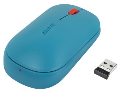 Myš, bezdrôtová, Bluetooth, LEITZ "Cosy", pokojná modrá
