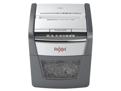 Skartovací stroj, konfety, 45 listov, REXEL "Optimum AutoFeed 45X"