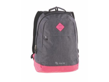 Batoh, s priehradkou na notebook, PULSE "Bicolor", sivý-ružový