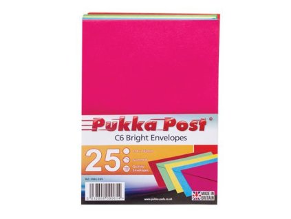 Obálka, C6, silikónová, PUKKA PAD "Bright", mix farieb