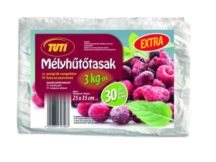 Vrecká do mrazničky, 3 kg, 30 ks, TUTI "Extra"