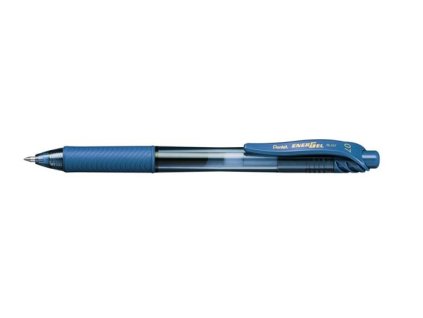Gélové pero, 0,35 mm, stláčací mechanizmus, PENTEL "EnerGelX BL107", modrá