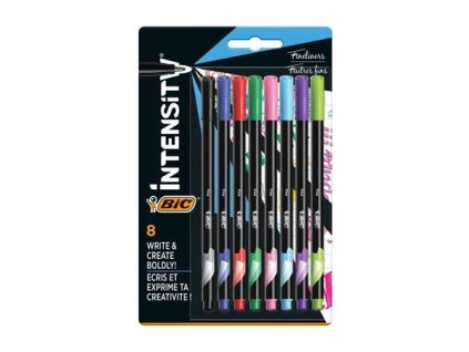 Liner, 0,4 mm, BIC "Intensity", 8 rôznych farieb