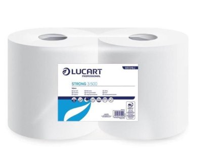 Utierky, kotúčové, 3-vrstvové, LUCART, "Strong 3.500", biela